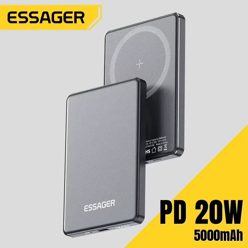 GripSway™ Slim Magnetic Power Bank — 5000mAh