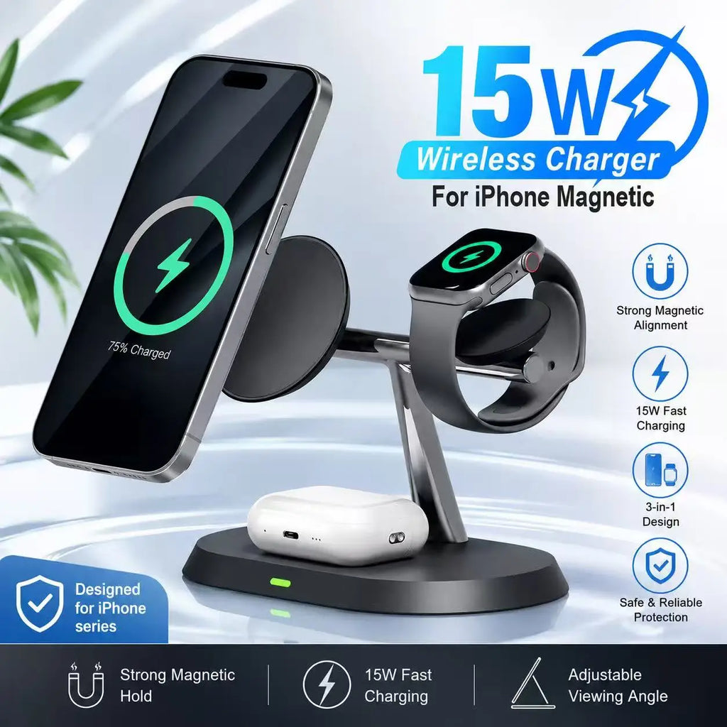 GripSway™ 3-in-1 Magnetic Charging Stand