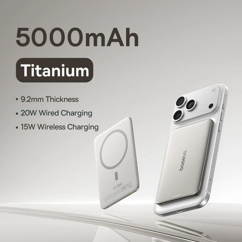 GripSway™ Magnetic Power Bank — 15W Wireless