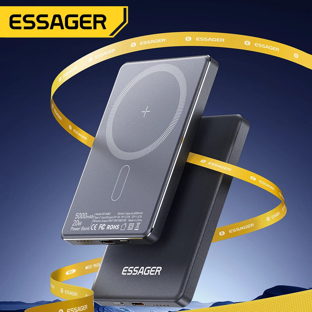 GripSway™ Slim Magnetic Power Bank — 5000mAh